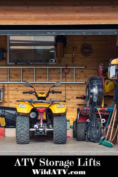 Best ATV Storage Lifts - Wild ATV Updated Furniture, Atv Storage, Garage Lift, Sweat Equity, Loading Ramps, Dream Country, Three Car Garage, Electric Winch, Two Car Garage