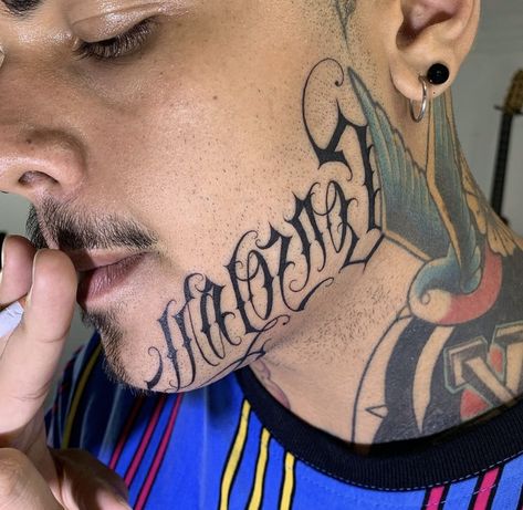 Cheek Tattoo Men, Small Cheek Tattoo, Cheek Tattoo, Full Neck Tattoos, Tattoo 2024, Side Face, Facial Tattoos, Neck Tattoos, Cool Face