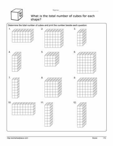 Volume Cube Worksheet Cube Worksheet, Teaching Volume, Counting Coins Worksheet, Counting Money Worksheets, Consonant Blends Worksheets, Volume Worksheets, Volume Math, Seventh Grade Math, Maths Worksheet