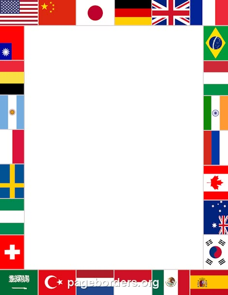 Latin American Flags, Free School Borders, Free Gif, Printable Border, World Flags, Flag Printable, Flag Template, Countries And Flags, Border Templates