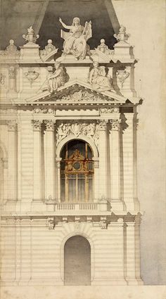 Beaux Arts Architecture, Lebbeus Woods, Architecture Antique, Architecture Classic, Neoclassical Architecture, French Architecture, Architecture Painting, Architectural Prints, Baroque Architecture