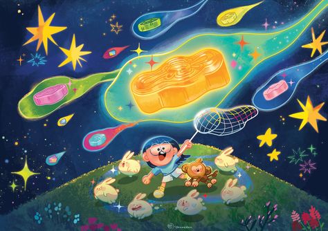 Mid-autumn Festival :: Behance Mooncake Festival Illustration, Mid Autumn Festival Illustration, Mid Autumn Festival Poster, Festive Illustration, Festival Illustration, Snow Festival, 동화 삽화, Desain Buklet, Moon Festival