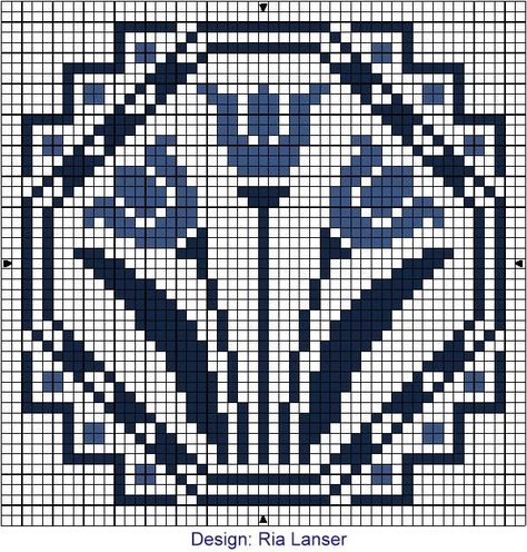 Blue And White Cross Stitch, White Cross Stitch, White Cross, Blue Cross, Crochet Tapestry, Free Cross Stitch, Tapestry Crochet, Crochet Chart, Knitting Charts