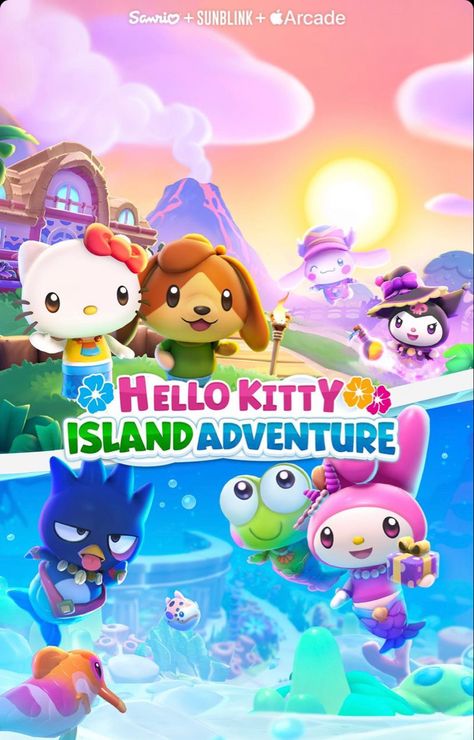 Sanrio Video Game, Hello Kitty Island Adventure Game, Hello Kitty Nintendo Switch, Hello Kitty Island, Hello Kitty Island Adventure, Hello Kitty Games, Bday Wishlist, Cozy Gaming, Island Adventure