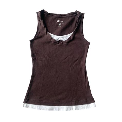 Y2K Top
A brown and white ribbed y2k tank top by... - Depop Layered Tank Top Outfits, Layered Tank Top Outfits 2000s, Y2k Fitted Sleeveless Tank Top, Fitted Y2k Cotton Tank Top, Y2k Cotton Crew Neck Tank Top, Fitted Y2k Cami Tank Top, Brown Sleeveless Y2k Top, Y2k Tank, Y2k Tank Top