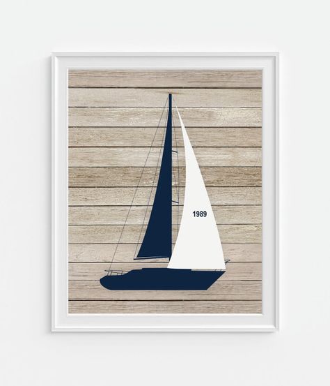 Sail Boat Art, Octopus Art Print, Sailboat Decor, Sailboat Wall Art, Sailboat Art, Wood Art Projects, Nautical Wall Decor, Nursery Art Boy, Octopus Art