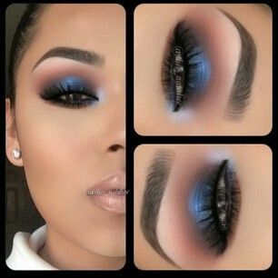 So pretty for Spring fall or einter Blue Smokey Eye, Make Up Studio, Makijaż Smokey Eye, Beauty Make-up, Smokey Eyes, Blue Eyeshadow, Makeup Goals, Blue Eye Makeup, Flawless Makeup