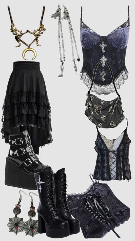 Vkei Outfits Female, Gothic Romance Dti Outfits, Gothic Stage Outfit, Gothic Lace-up Boots For Alternative Fashion, Vkei Goth Outfit, Rockstar Clothes, Vkei Outfits, Gothic Platform Lace-up Boots For Alternative Fashion, General Outfit