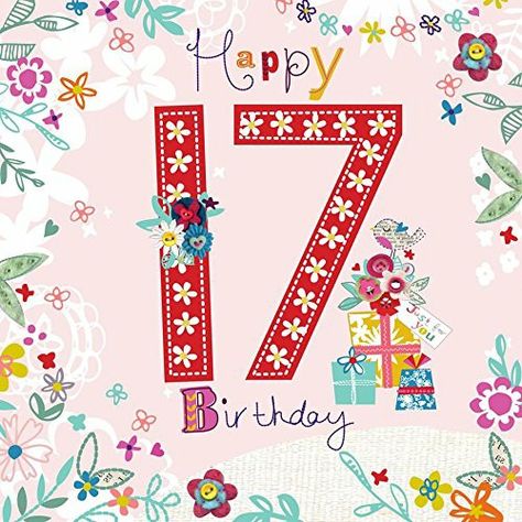 Birthday 17 Girl, Happy Birthday 17 Girl, Happy 17th Birthday Girl, Happy Birthday 17, 17th Birthday Wishes, Diamond Wedding Anniversary Cards, Happy 17th Birthday, Love Birthday Cards, Unicorn Birthday Party Invitation