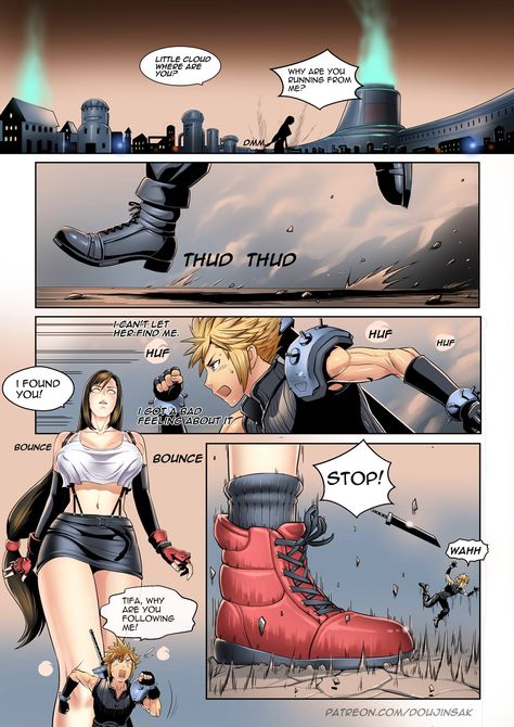 Giantess Tifa follows small Cloud. Anime Giant Woman, Giant Woman Art, Giant X Tiny, 1980 Camaro, Birks Outfit, Giant Woman, Tiny Woman, Small Clouds, Dragon Ball Image