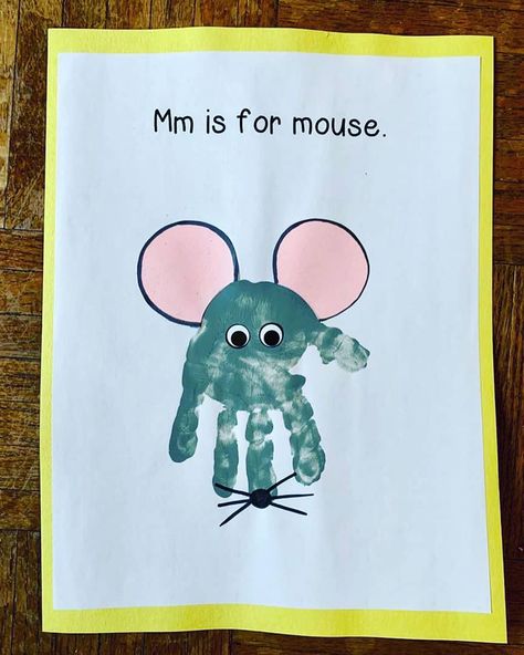 F Letter Craft Preschool, Letter M Craft, M Is For Mouse, Home School Kindergarten, Letter H Crafts, Letter M Crafts, Letter M Activities, Craft For Preschool, Alphabet Crafts Preschool