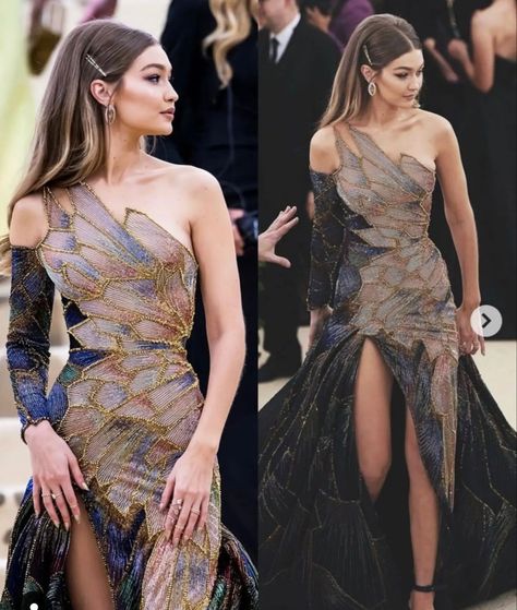 Pics From The 90s, Lifestyle Dresses, Met Gala Dresses, Gigi Hadid Outfits, Embroidery Funny, Beginners Embroidery, Stitches Embroidery, Fantasy Dresses, Carpet Looks