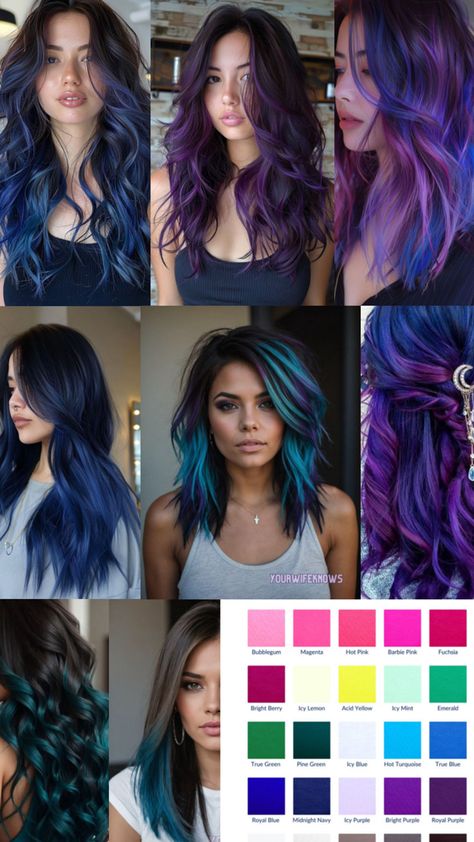 some color ideas that may work well for a true winter collar pallette True Winter Hair Color, True Winter Hair, Vivid Hair, True Winter, Nail Colors Winter, Winter Collars, Winter Hair Color, Winter Hair, Icy Blue