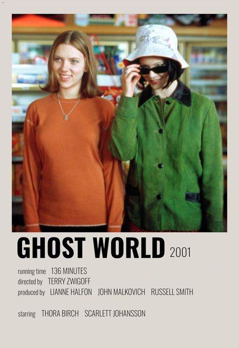 Ghost World Movie, 2001 Aesthetic, Ghost Movies, Creepy Movies, World Poster, Ghost World, New Movies To Watch, John Malkovich, Pola Amigurumi