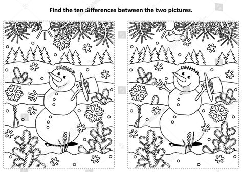 Christmas Find The Difference, Christmas Spot The Difference, Find The Difference Pictures, Happy Birthday Mickey Mouse, Ballerina Picture, Free Word Search Puzzles, Find The Difference, Mickey Mouse Coloring Pages, Spot The Difference