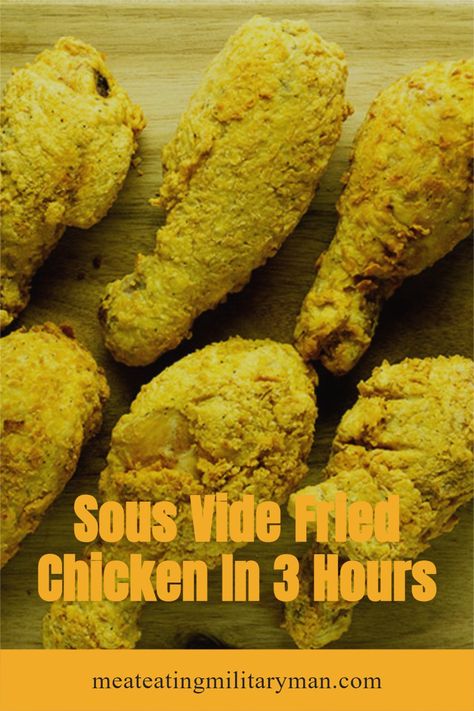 Tasty sous vide fried chicken! Sous Vide Chicken Wings, Sous Vide Fried Chicken, Good Fried Chicken, Cooking Fried Chicken, Sous Vide Chicken, Making Fried Chicken, Chicken Tender, Fried Chicken Recipe, Sous Vide Cooking