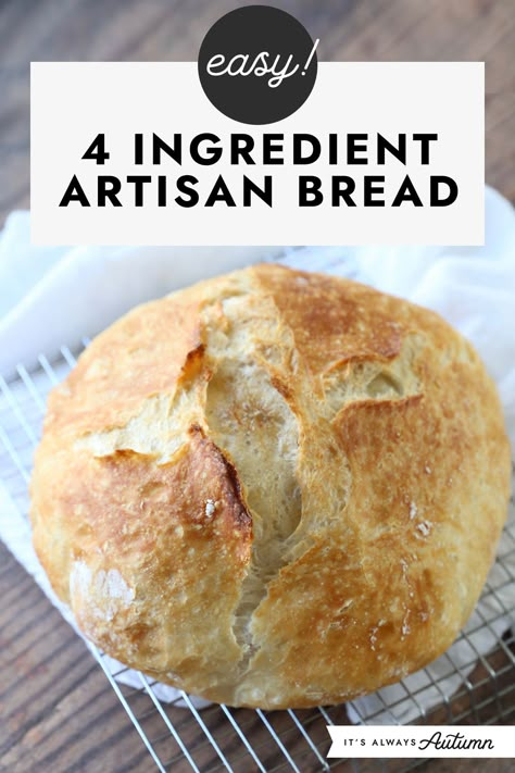 Easiest Bread Recipe Ever, Cozy Soups, Bread Recipes Easy, Homemade Bread Easy, Homemade Bread Recipes Easy, Artisan Bread Recipes, Homemade Bread Recipes, Knead Bread, Cloud Bread