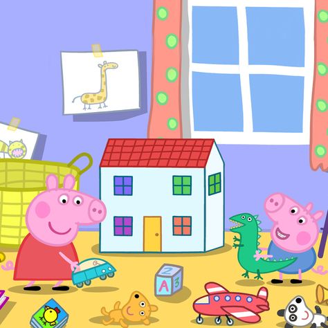 How the little ones' room looks 5 minutes into #HalfTerm. Kids Painting Class, Heo Peppa, Peppa Pig Pictures, Happy Birthday Quotes For Daughter, Peppa Pig House, Papa Pig, Peppa Pig Teddy, Peppa Pig Funny, Peppa Pig Wallpaper