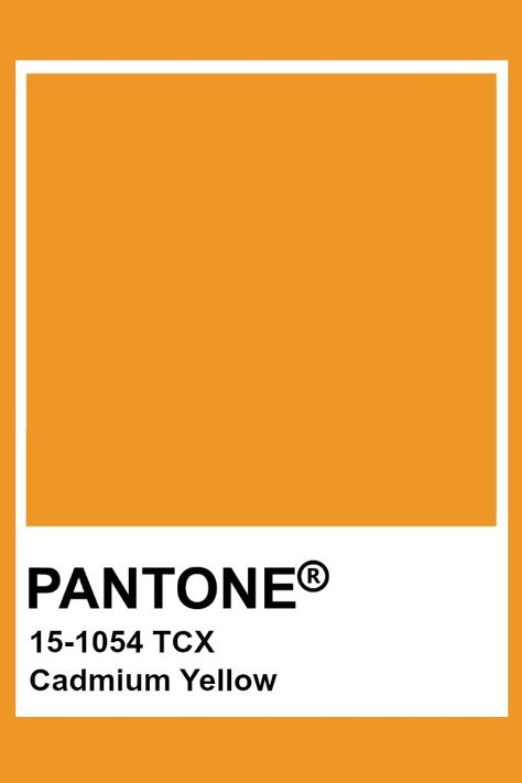 Pantone Cadmium Yellow Pantone Tcx, Yellow Pantone, Mixing Paint Colors, Pantone Color Chart, Pantone Swatches, Cadmium Yellow, Pantone Palette, Pantone Colour Palettes, Color Palette Design