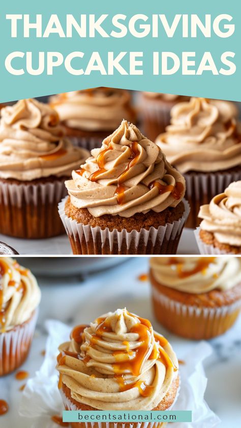 These 20 Thanksgiving Cupcake Ideas are easy to make and full of creativity! Whether you’re decorating with fall leaves, turkeys, or pumpkins, these cupcakes are a fun and festive way to celebrate the holiday. Save this pin and wow your guests with these easy-to-make Thanksgiving cupcakes! Thanksgiving Chocolate Cupcakes, Thanksgiving Flavored Cupcakes, Thanksgiving Cupcake Flavors, Thanksgiving Cupcakes Easy, Holiday Cupcakes Thanksgiving, Thanksgiving Cupcakes Decoration Easy, Thanksgiving Cupcakes Ideas, Thanksgiving Cupcakes Decoration, Thanksgiving Cupcake Ideas