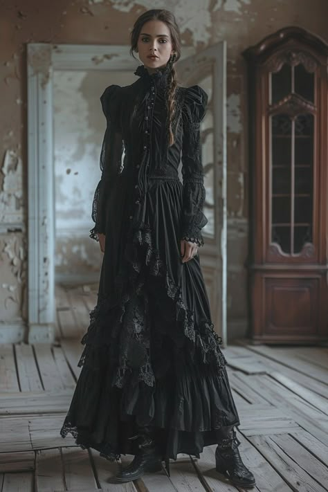 15 Dark Academia Outfit Inspirations You Will Love! – fashionbylina.com Dark Academia Fashion Women, Goth Academia, Dark Academia Look, Gothic Academia, Dark Beauty Fashion, Witch Clothing, Dark Academia Outfit, Goth Victorian, Academia Style