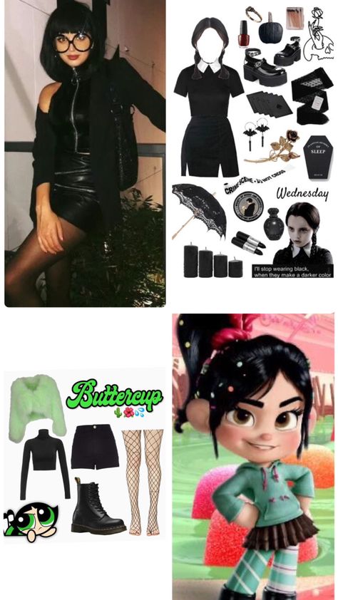 Costumes With Black Hair Halloween, Halloween Costumes 2023 Dark Hair, Black Haired Characters Halloween, Costumes For Girls With Black Hair, Iconic Black Haired Movie Characters, Iconic Halloween Costumes Black Hair, Halloween Outfits Black Hair, Animated Halloween Costumes, Halloween Costume With Black Hair