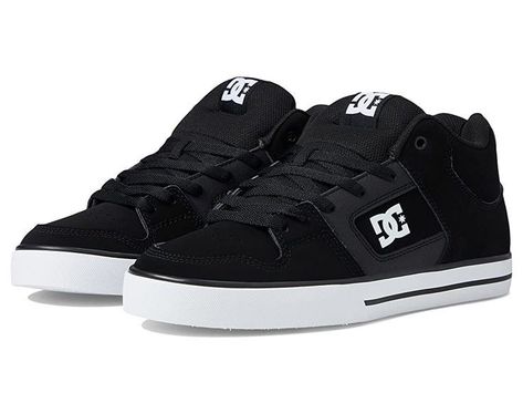 Dc Pure, Mid Sneakers, Adidas Shoes Mens, Shoe Wishlist, Mens Shoes Black, Sneakers Athletic, Mid Top, Swag Shoes, Kinds Of Shoes