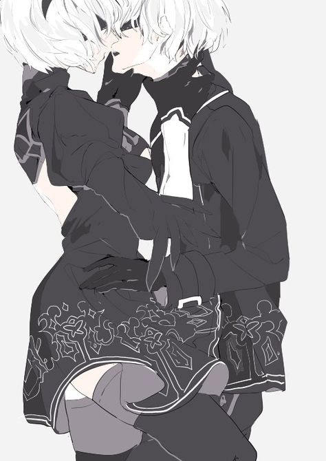 2b And 9s, 2b Nier Automata, 2b Nier Autómata, Manga Couples, Nier Automata, Mega Man, Anime Couples Drawings, Dark Anime, Manga Illustration