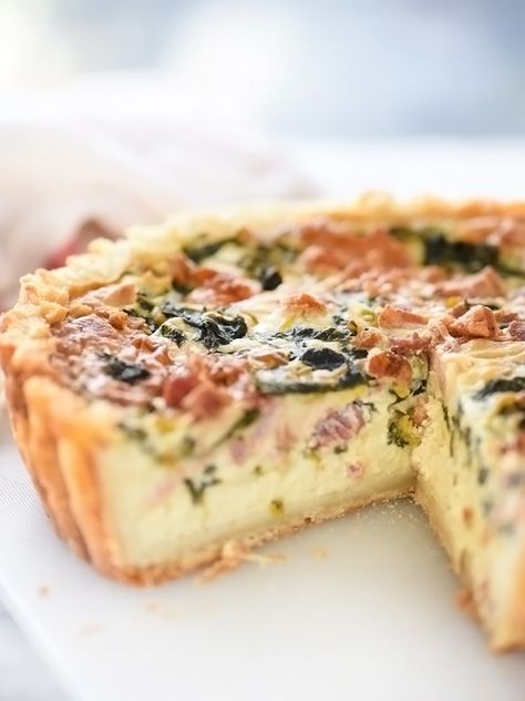 Spinach Leek, Bacon Quiche Recipe, Leek Quiche, Crisp Salad, Swiss Chard Recipes, Bacon Quiche, Chard Recipes, Foodie Crush, Swiss Chard