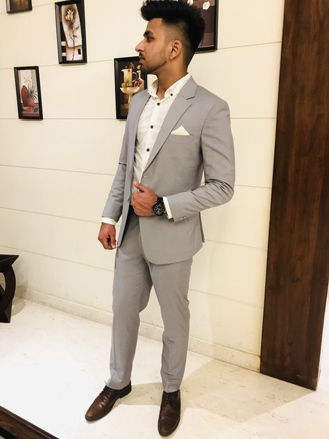 #formals #suits #coat #pant #greycoat #coatpant #whiteshirt #brownshoes Grey Court Pant For Men, Cot Pant For Men Wedding New 2023, Cot Pant For Men, Coat Pant For Men Wedding, Cot Pant, Engagement Dress For Men, Coat Pant For Men, Grey Pant, Smart Men