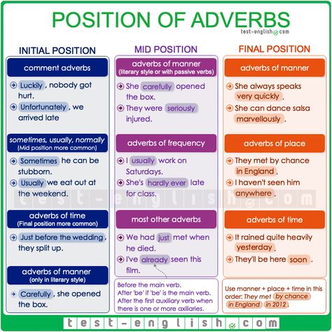 Adverb Phrases, Types Of Adverbs, Adverbs Of Manner, Adverbial Phrases, Sentence Types, English Grammar Notes, English Sentence, English Exam, English Grammar Book