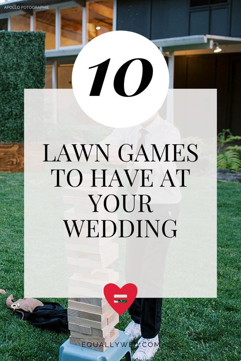 Giant Lawn Games Wedding, Giant Jenga Wedding, Wedding Guest Entertainment Ideas, Wedding Jenga, Signing Ideas, Jenga Wedding, Wedding Yard Games, Giant Lawn Games, Barbecue Wedding