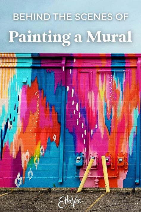 Painting A Mural, Paint A Mural, Bathroom Mural, Wall Murals Diy, School Murals, Colorful Murals, Painted Rainbow, My Diary, Bright Walls