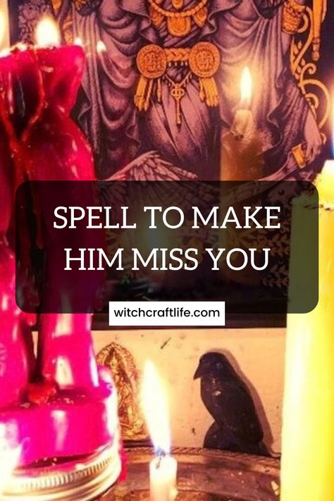 Are you tired of feeling like your ex has moved on while you're still holding onto feelings? If you want to make him miss you, try casting a "Make Him Miss Me" spell. Our ultimate guide features 10 powerful spells, step-by-step instructions, and expert tips to help you win back your lover. From easy love potions to elaborate rituals, we've got you covered. Don't let him forget about you - learn how to make him miss you like crazy today! Miss Me Spell, Spells Witchcraft Money, Witchcraft Money, Love Spells Witchcraft, Money Rituals, Binding Spells, Love Potions, Love Binding Spell, Cast A Love Spell