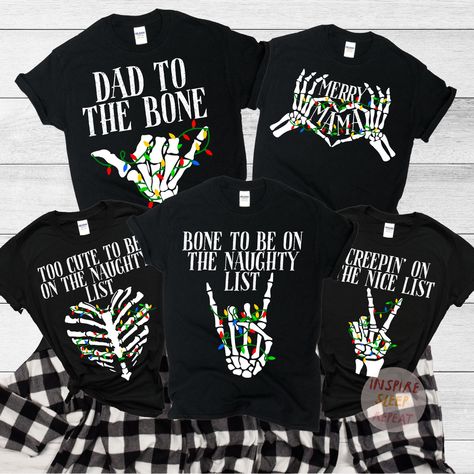 Skeleton Family, Christmas Pajamas Matching, Matching Family Christmas Shirts, Christmas Tree Decorations Ribbon, Matching Christmas Outfits, Pajamas Matching, Brother Christmas, Christmas Jammies, Matching Christmas Shirts