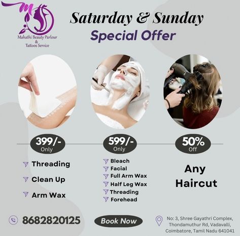 Salon Services Menu Ideas, Beauty Parlour Offer Poster, Beauty Parlour Makeup, Parlour Names, Pre Bridal Packages, Beauty Salon Pictures, Beauty Salon Price List, Beauty Salon Marketing, Beautician Course