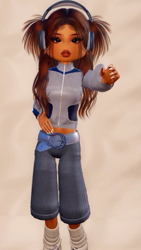 Roblox Tiktok Pfp, Your Style Dti Outfit, Baggy Dti Theme, Baggy Outfit Ideas Dti, Jeans And Denim Outfit, Baggy Theme Dress To Impress, Dti Baddie Outfits Ideas, Aesthetic Dti Outfit, Dti Theme Your Style