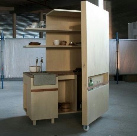 Modular Office Design, Dish Cabinet, Pan Storage, Mini Loft, Foldable Furniture, Convertible Furniture, Compact Kitchen, Casa Container, Folding Furniture