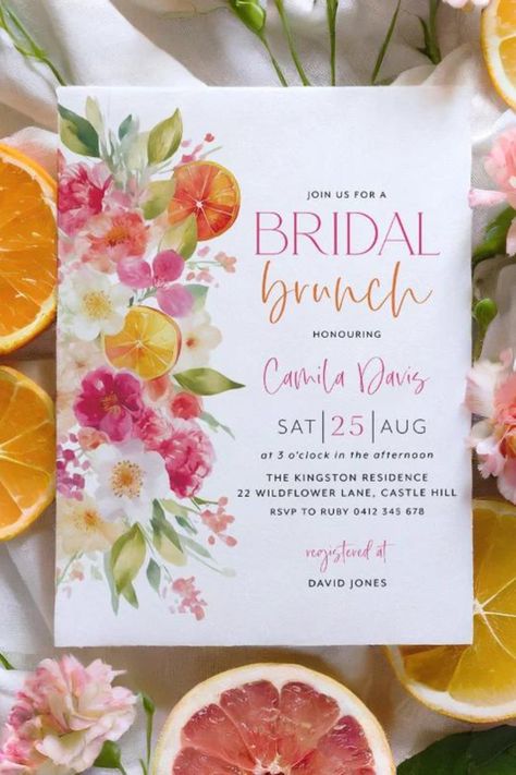 15 Citrus-Themed Bridal Shower Ideas | Bridal Shower 101 Check more at https://beautyfashionideas.com/bridal/15-citrus-themed-bridal-shower-ideas-bridal-shower-101/ Colorful Bridal Shower Theme, Fall Brunch Bridal Shower Ideas, Spanish Bridal Shower Ideas, Bridal Shower Themes Floral, Bridal Brunch Theme Ideas, Spritz Themed Bridal Shower Ideas, Wedding Shower Themes Summer, May Bridal Shower Themes, Orange Themed Bridal Shower Ideas