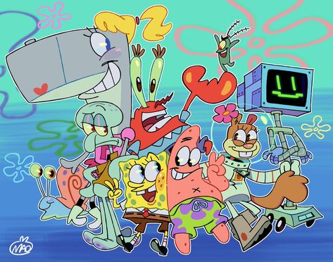 Spongebob Squarepants Fanart, Cartoon Redesign, Spongebob Fanart, Spongebob Art, Spongebob Stuff, Spongebob Friends, Cartoon Spongebob, Bold And Brash, Spongebob Drawings