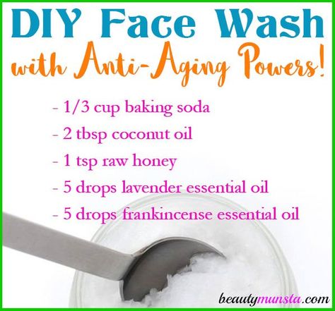 Diy Anti Aging Face Wash, Baking Soda Face Wash, Anti Aging Face Wash, Face Wash Recipe, Natural Beauty Hacks, Painful Acne, Diy Face Wash, Forehead Lines, Baking Soda Face