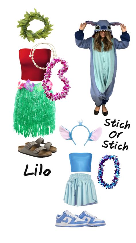 2 People Halloween Costumes, Lilo And Stitch Halloween, Two Person Halloween Costumes, Stitch Halloween Costume, Fun Halloween Outfits, Teenage Halloween Costumes, Cute Group Halloween Costumes, Matching Halloween Costumes, Classy Halloween Costumes