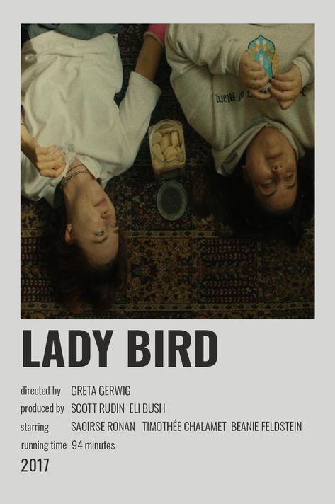 Movie Polaroids, Greta Gerwig, Minimalist Posters, Alternative Movie Posters, Lady Bird, Timothee Chalamet, Fashion Poster, Minimalist Poster, My Soul