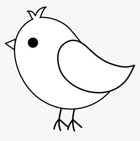 Clip Art Of Birds, Cute Bird Art Cartoon, Easy To Draw Bird, Small Bird Outline, Bird Art Easy, Birds Outline Drawing, Simple Clip Art Drawings, Cute Clip Art Simple, Small Bird Drawing Simple