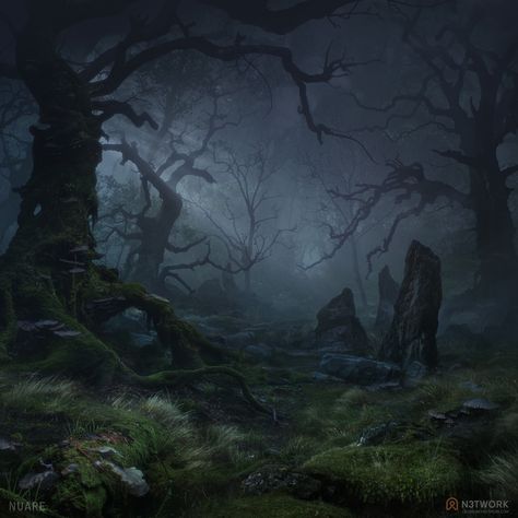 Foto Macro, Dark Landscape, Concept Art World, Heroic Fantasy, 다크 판타지, Fantasy Forest, Landscape Background, Fantasy Setting, Fantasy Places