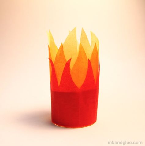 paper fire tealight Confirmation Retreat, Pentecost Craft, Fire Crafts, Paper Fire, Tissue Paper Crafts, New Year Art, Vbs 2024, Firetruck Birthday, Pentecost