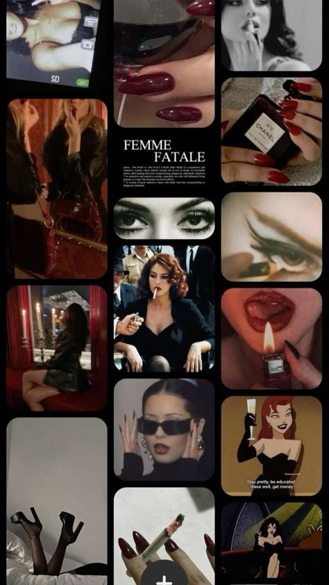 #femmefatale #darkfeminine #maneater #lanadelrey #superache #coquette #red Maneater Wallpaper Aesthetic, Feminine Fatale Wallpaper, Fem Fatale Wallpaper, Dark Fem Wallpaper Aesthetic, Dark Fatale Aesthetic, 90s Horror Aesthetic Outfit, Dark Femenine Girl Aesthetic, Fem Fatale Aesthetic Wallpaper, Dark Red Feminine Energy