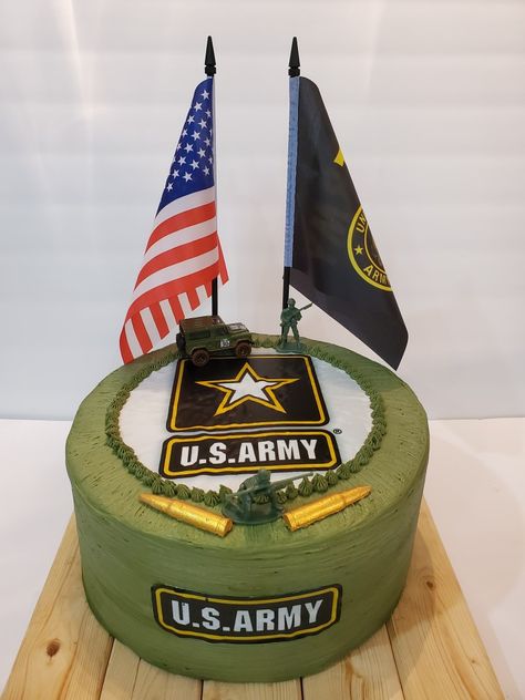 Army Graduation Cakes, Army Grooms Cake, Army Man Birthday Cake, Army Cakes For Boys, Army Cake Ideas, Army Guy Birthday Cake, Army Retirement Cake, Army Themed Cake, Army Promotion Cake