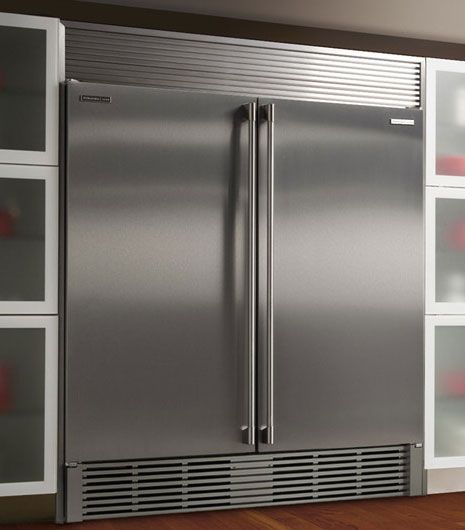 Redo Kitchen, Refrigerator Ideas, Large Refrigerator, Large Fridge, Perfume Tray, Kitchen Refrigerator, Prep Kitchen, Freezers, Trim Kit