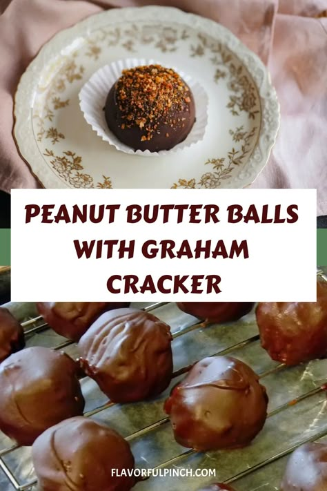 Best Peanut Butter Balls with graham crackers are a delicious little candy you can make so easily in your kitchen. A perfect candy or snack for any time. Peanut Butter Truffles, Peanut Butter Candy, Best Peanut Butter Balls Recipe, Chocolate Peanut Butter Desserts. Peanut Butter Balls No Bake Graham Crackers, Reese Peanut Butter Balls, Peanut Butter Balls Made With Graham Crackers, Peanut Butter Balls Graham Crackers, Peanut Butter Balls With Graham Crumbs, Pb Balls No Bake, Peanut Butter Graham Cracker Balls, Graham Cracker Peanut Butter Balls, Peanut Butter Balls With Graham Crackers